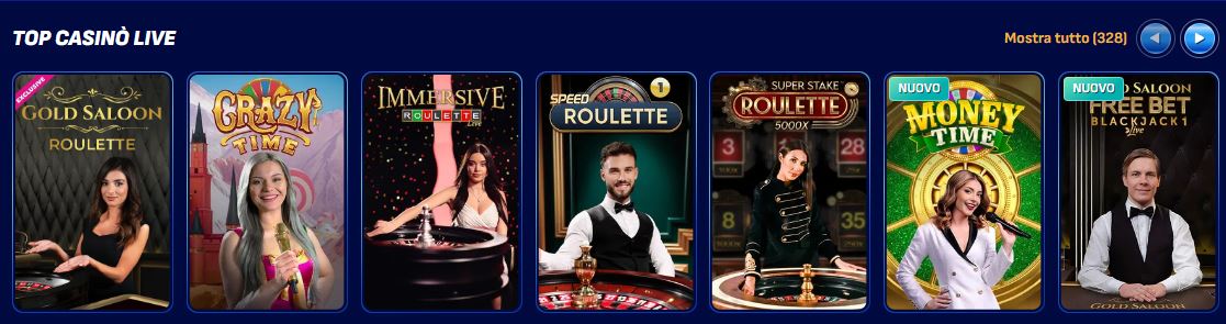 Gioca roulette live con croupier reali al Wonaco